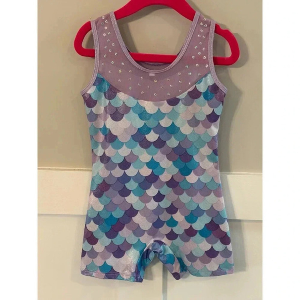 Girls' Unbranded Gymnastics Leotard 4Y Lavender - Picture 2 of 5